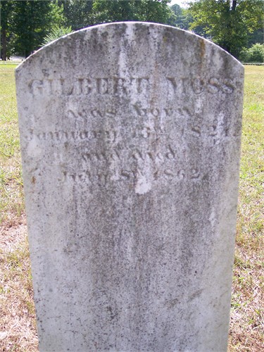 Grave of Gilbert Moss, 8th GA