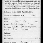 Ephraim Moss Confederate Surrender & Parole